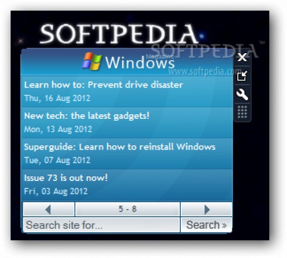 Official Windows Magazine Gadget screenshot