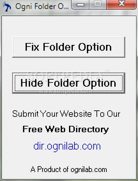 Ogni Folder Option Fixer screenshot