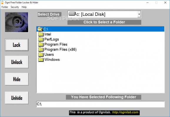 Ogni Free Folder Locker & Hider screenshot