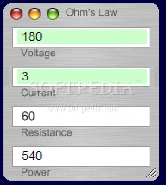 Ohm's Law Calculator screenshot