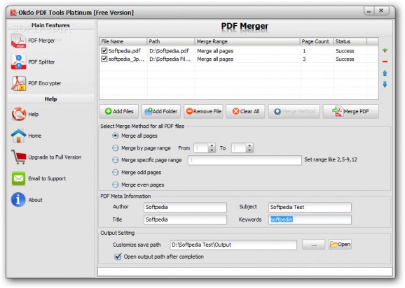 Okdo PDF Tools Platinum screenshot