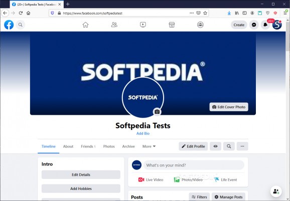 Old Layout for Facebook for Firefox screenshot