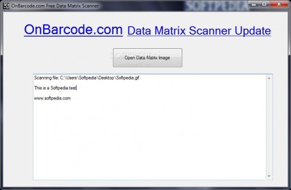 OnBarcode.com Free Data Matrix Scanner screenshot