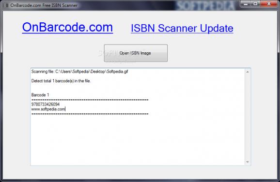 OnBarcode.com Free ISBN Scanner screenshot