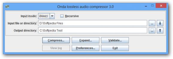 Onda lossless audio compressor screenshot