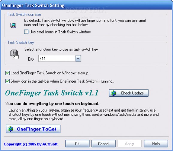 OneFinger Task Switch screenshot