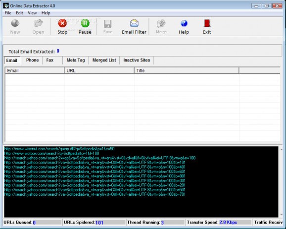 Online Data Extractor screenshot