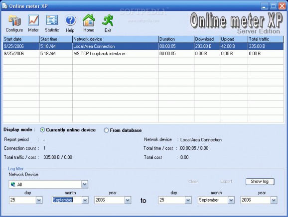 Online meter XP Server Edition screenshot