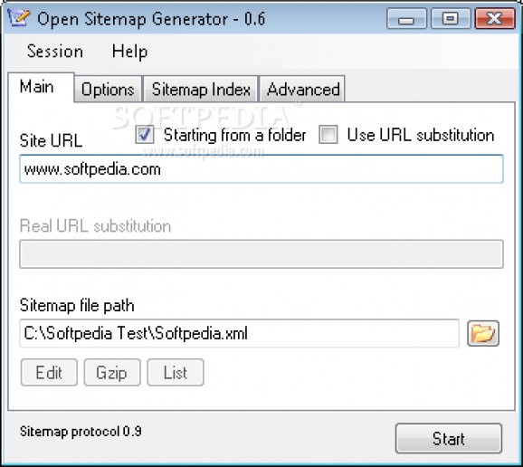 Open Sitemap Generator screenshot