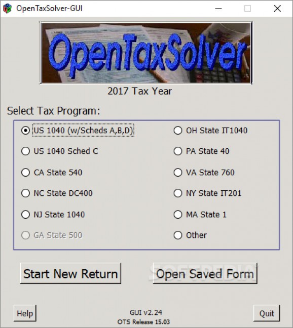 Open Tax Solver screenshot
