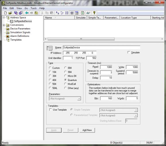 OpenControl Modbus Ethernet OPC Server screenshot