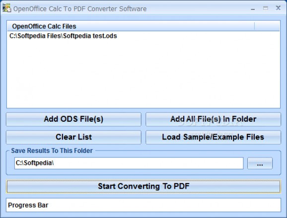 OpenOffice Calc To PDF Converter Software screenshot