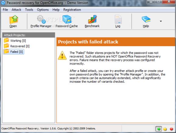 OpenOffice Password Recovery screenshot