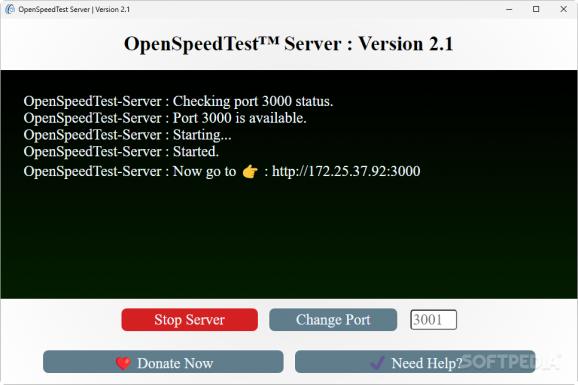 OpenSpeedTest screenshot