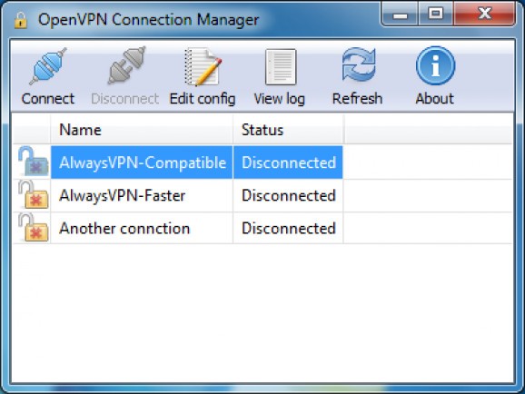 OpenVPN Connection Manager screenshot
