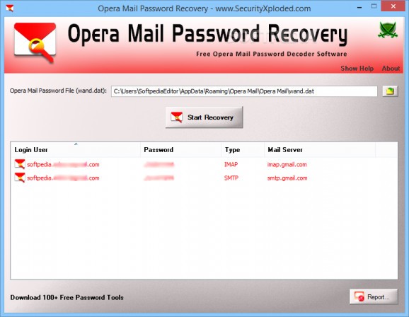 Opera Mail Password Recovery screenshot