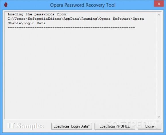 Opera Password Recovery Tool screenshot