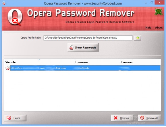 Opera Password Remover screenshot