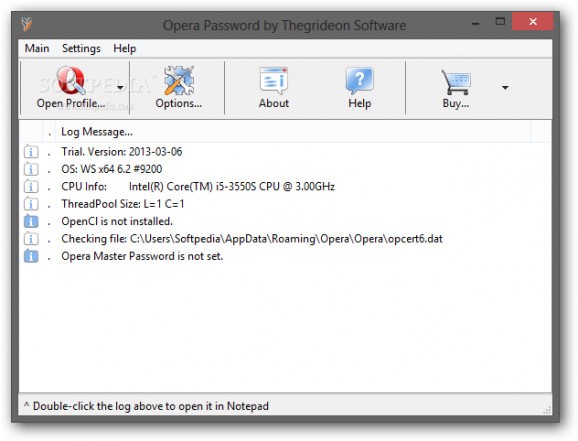 Opera Password screenshot
