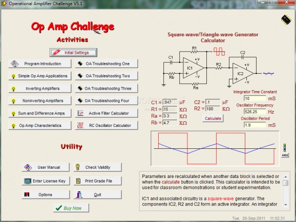 Operational Amplifier Challenge screenshot