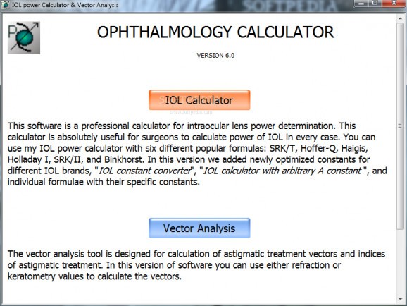Ophthalmology Calculator screenshot