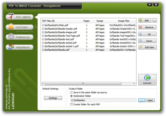 OpooSoft PDF To IMAGE GUI + Command Line screenshot