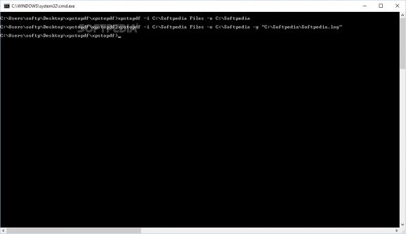XPS To PDF Command Line screenshot