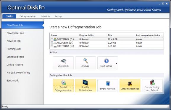 OptimalDisk Pro screenshot