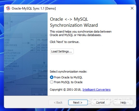 Oracle-MySQL Sync screenshot