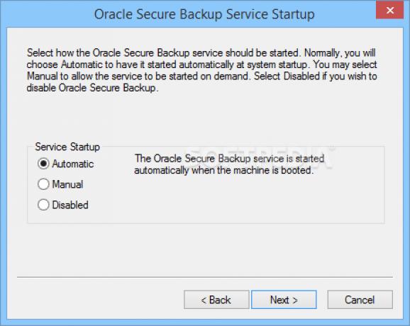 Oracle Secure Backup screenshot