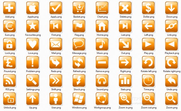 Orange Web Buttons screenshot