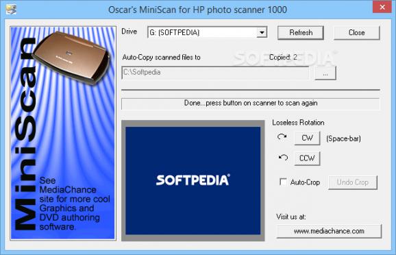 Oscar's MiniScan for HP photo scanner 1000 screenshot