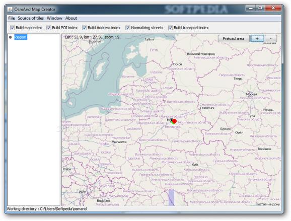 OsmAnd Map Creator screenshot