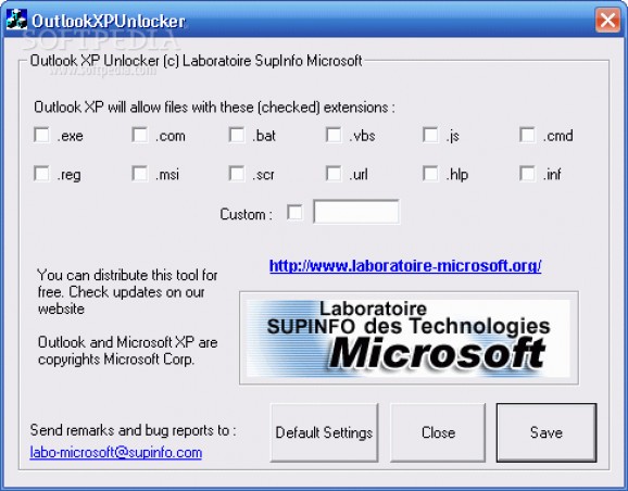 OutLook XP Unlocker screenshot