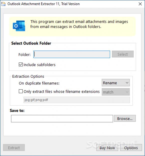 Outlook Attachment Extractor screenshot
