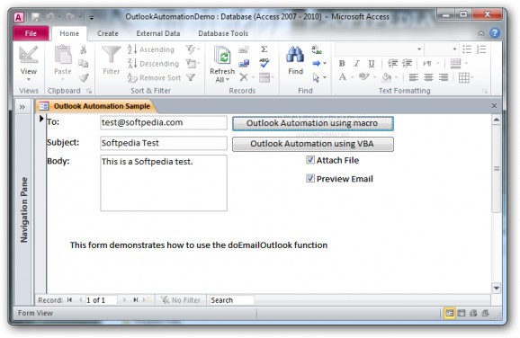 Outlook Automation screenshot