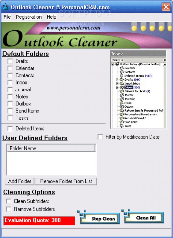 Outlook Cleaner screenshot