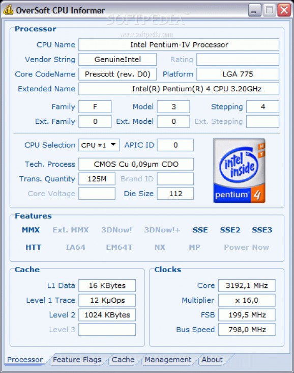 OverSoft CPU Informer screenshot