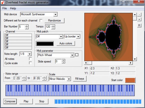 Overhead Fractal Music Generator screenshot