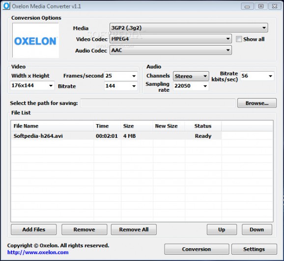 Oxelon Media Converter screenshot