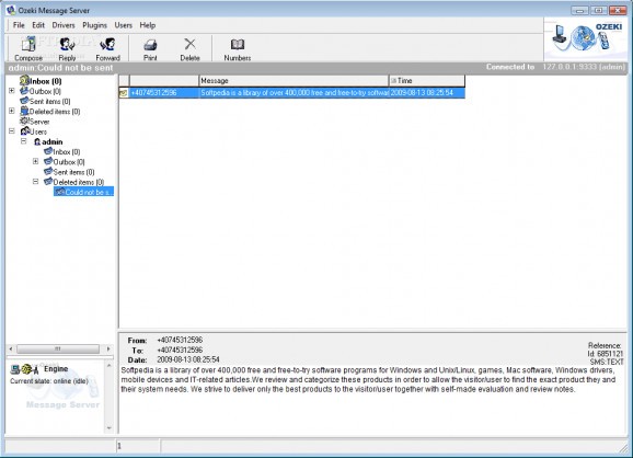 Ozeki Message Server screenshot
