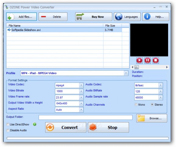 Ozone Power Video Converter screenshot