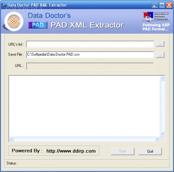 Data Doctor PAD XML Extractor screenshot
