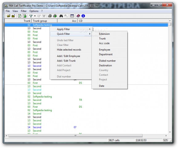 PBX Call Tarifficator Pro screenshot