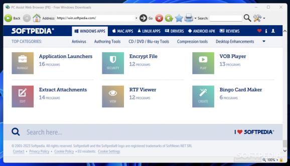 PC Assist Web Browser (PE) screenshot