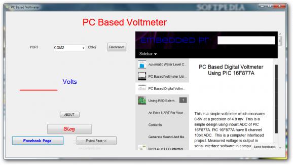PC Based Voltmeter screenshot