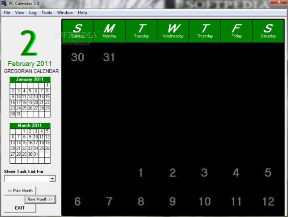 PC Calendar screenshot