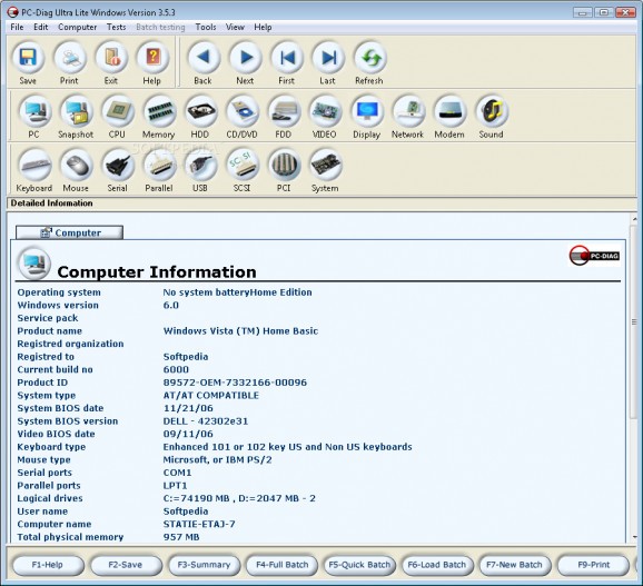 PC Diagnostics screenshot