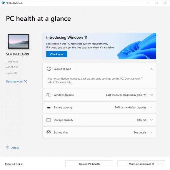 PC Health Check screenshot