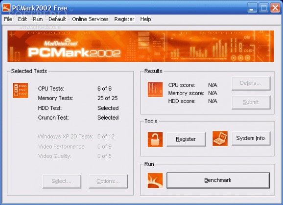 PC Mark2002 screenshot